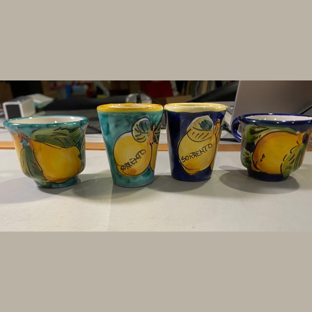 Ravello Sorrento Hand Painted Italian Coffee Espresso ceramic cups